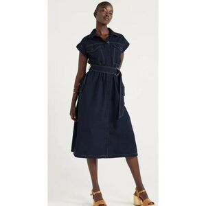 Elegant Navy Midi Dress